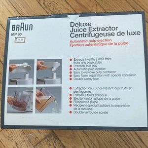 Braun deluxe juice extractor, new in box